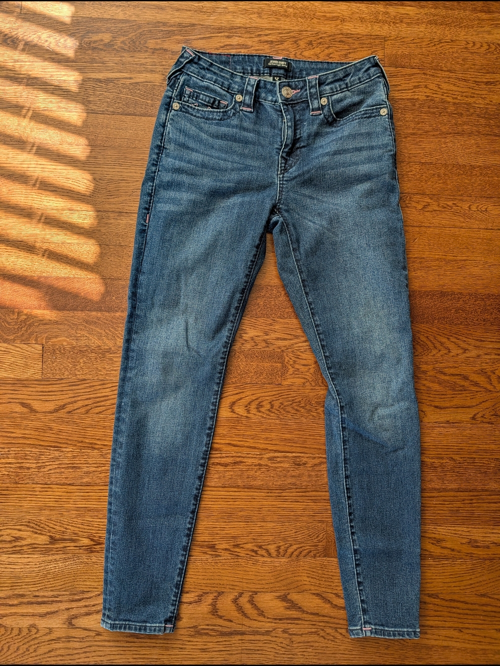 True Religion Jennie Curvy Skinny Jeans Size 27 Mid Rise Stretch Denim - Picture 3 of 5